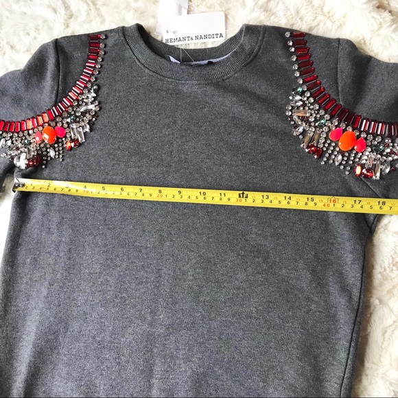 Anthropologie Hermant&Nandita Embellished Crystal - Picture 3 of 7